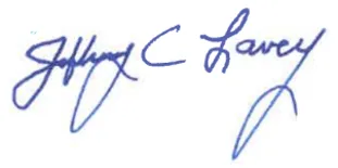 Jeffrey C. Lavey signature